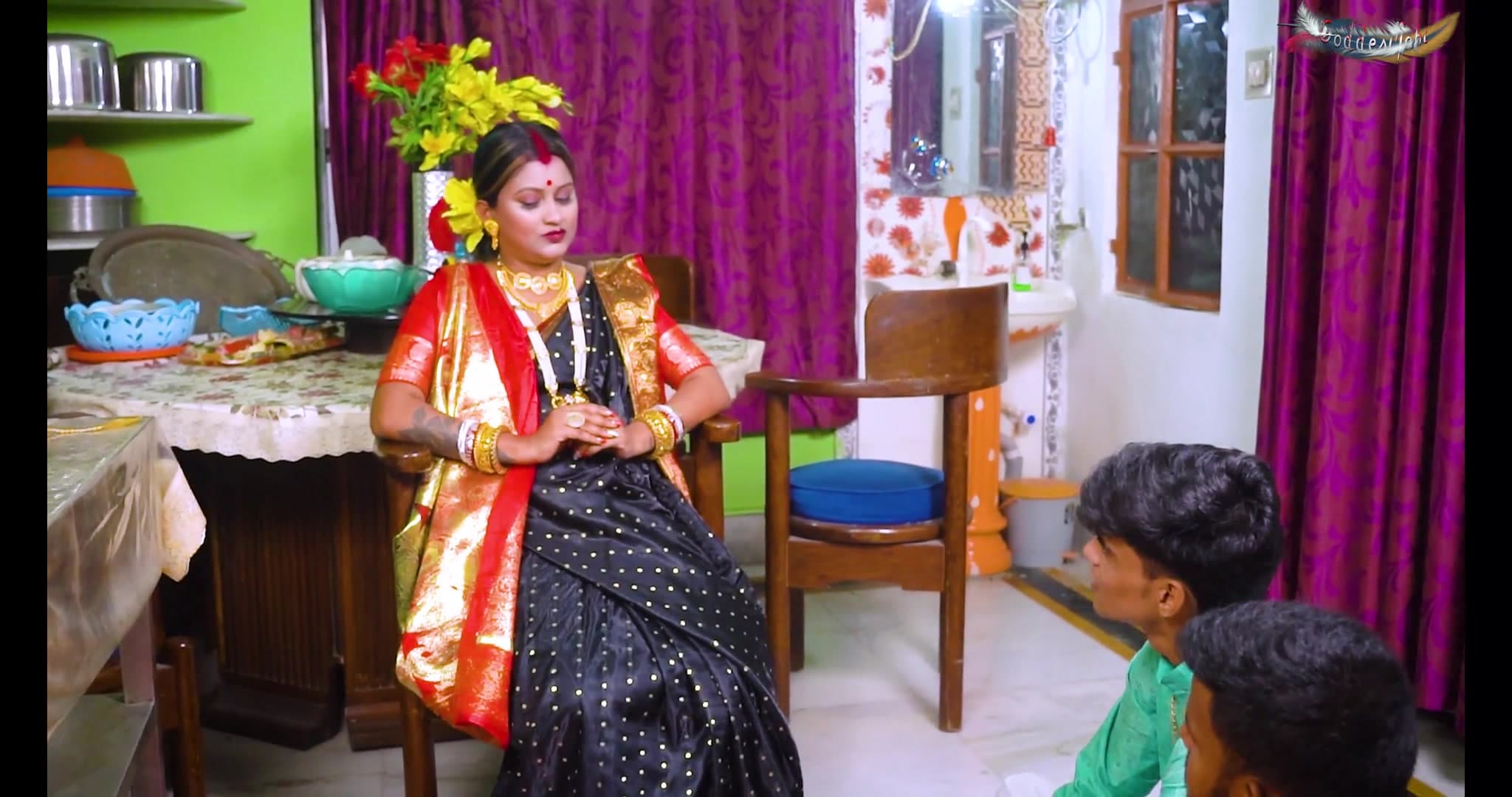 Desi Mallu Malkin Rough Threesome with Two Naukar While Home Alone screenshot 2